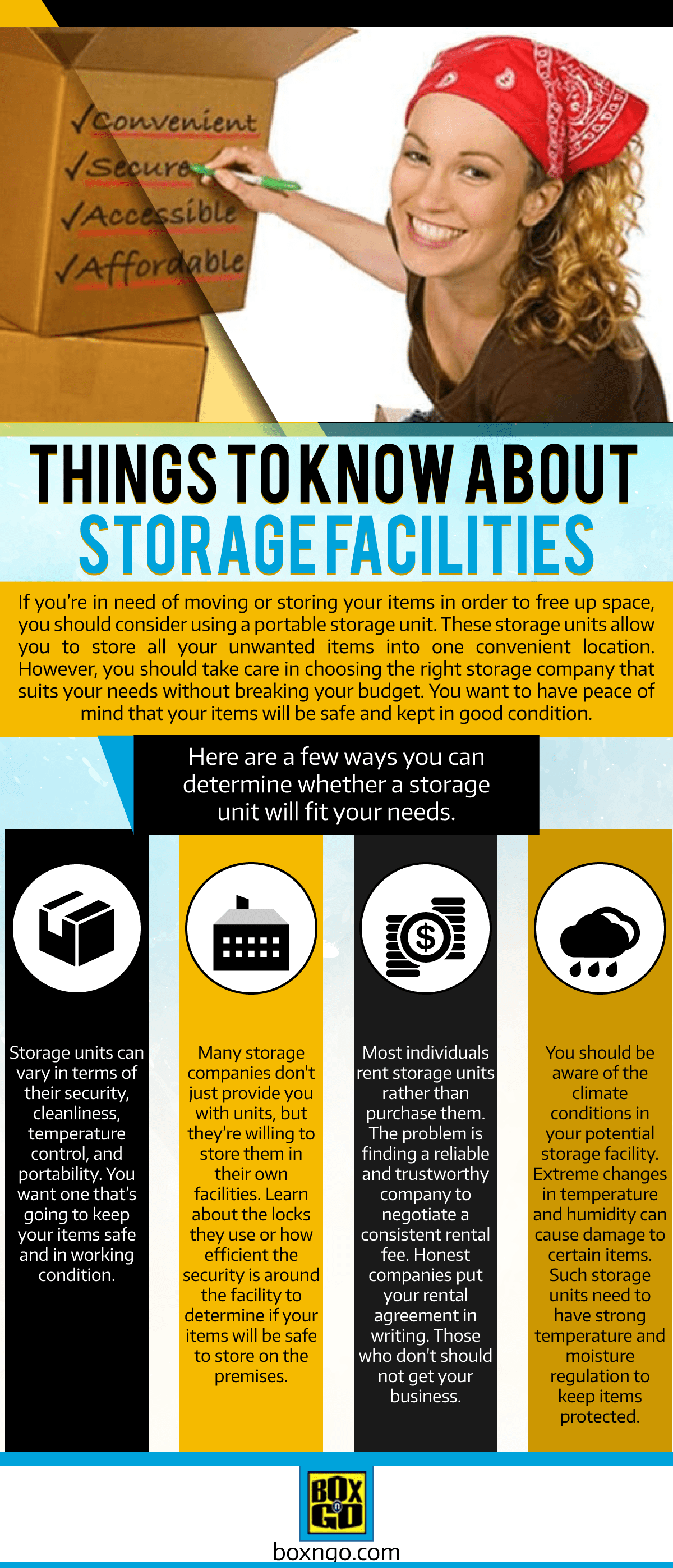 Storage Facilities Things to Know about Storage Facilities Infographic