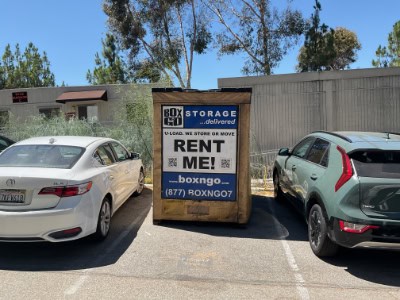 Box-N-Go storage unit in North Hollywood, CA, offering self storage, climate-controlled units, and student storage near 90016, Crenshaw, and Adams Blvd.