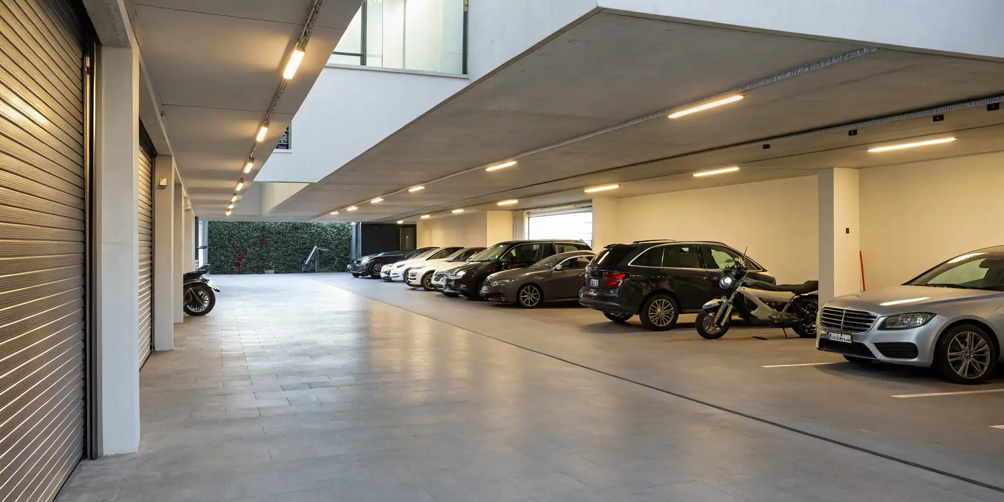 Secure indoor self storage for vehicles.