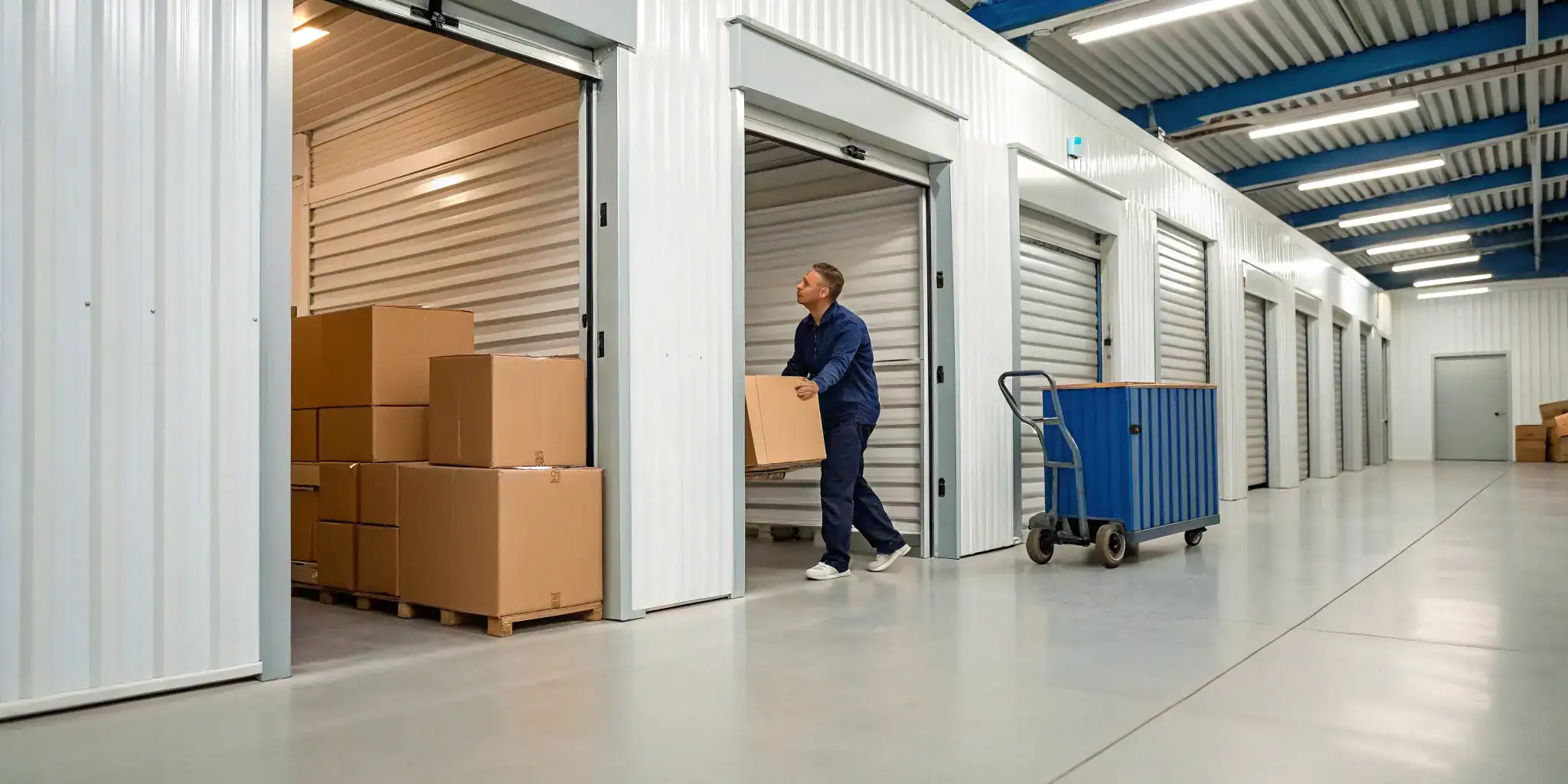 Self storage unit sizes for personal belongings.