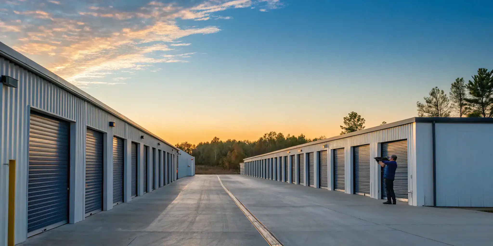 Secure 24-hour self storage units.