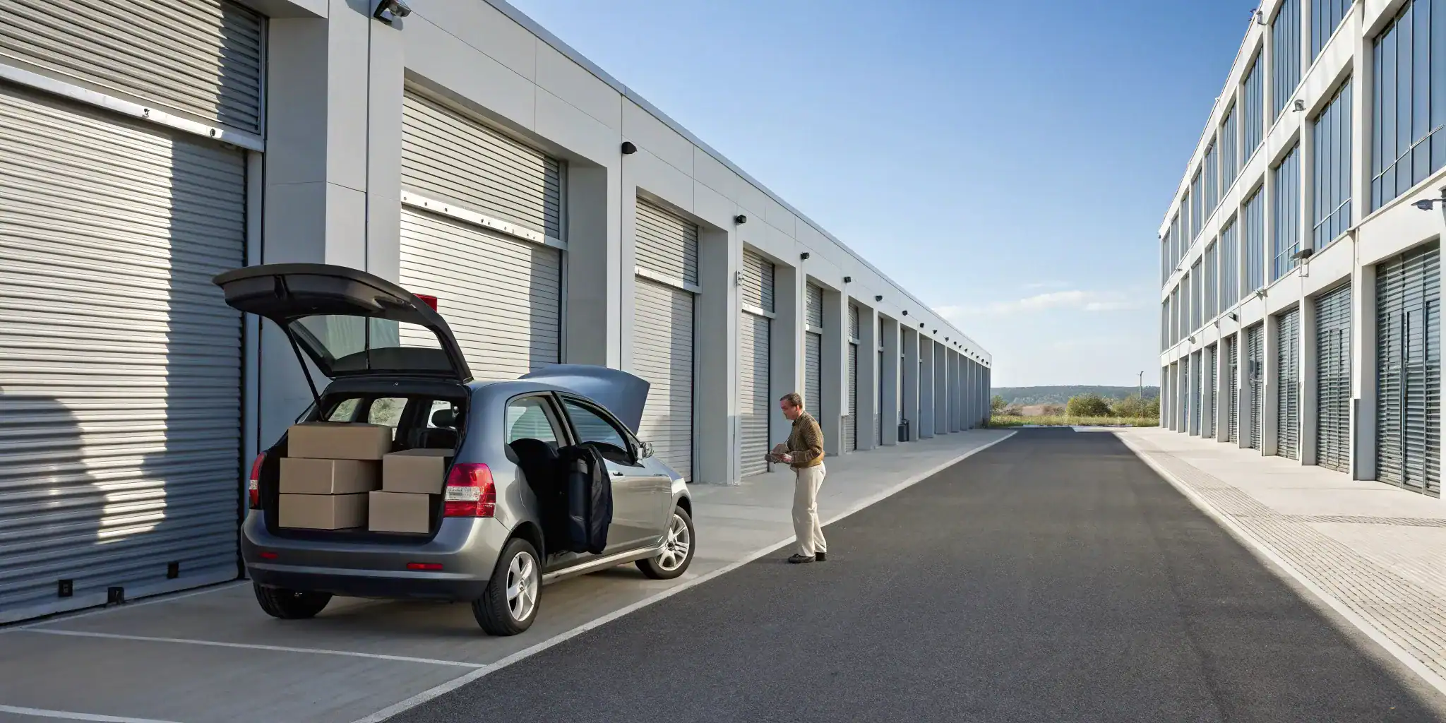 Secure car self storage.