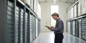 Organized small business storage solutions.