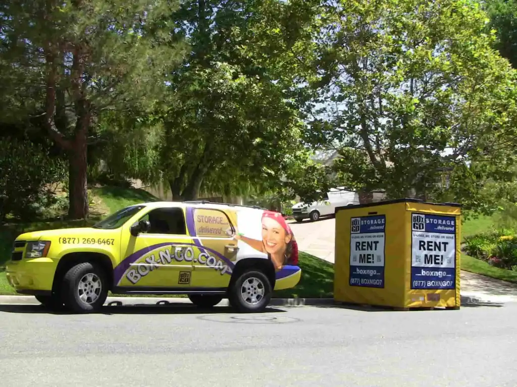 Box-N-Go portable self storage Marina Del Rey curbside view.
