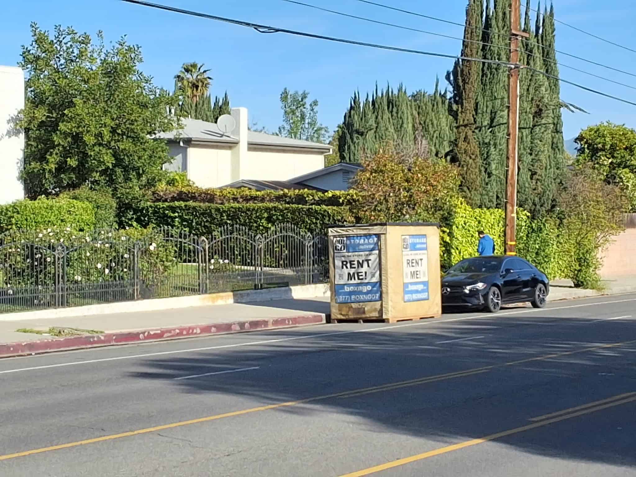 Arleta self storage container delivered to a residential property