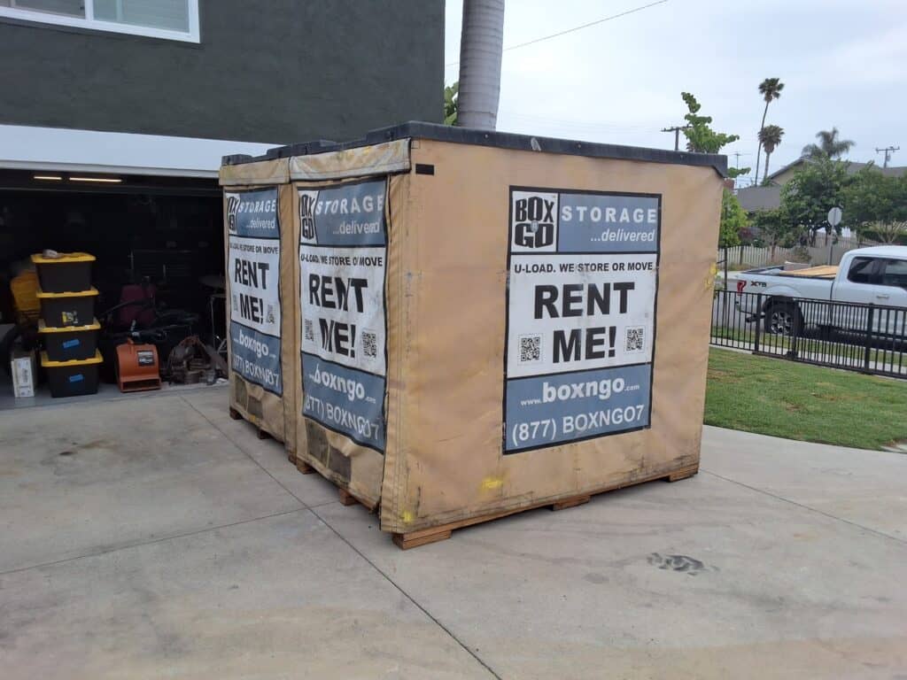 Calabasas storage container placed outside a home