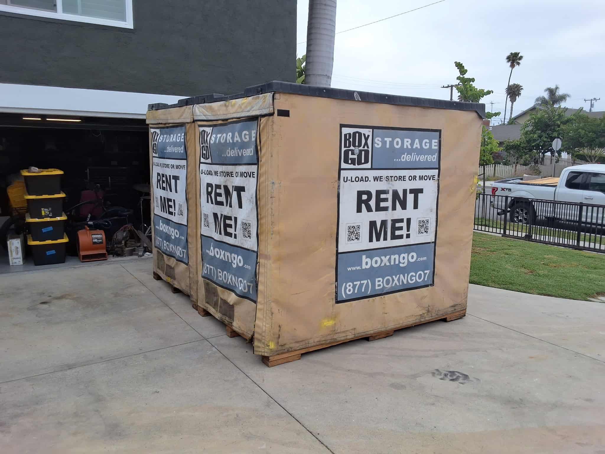 Calabasas storage container placed outside a home