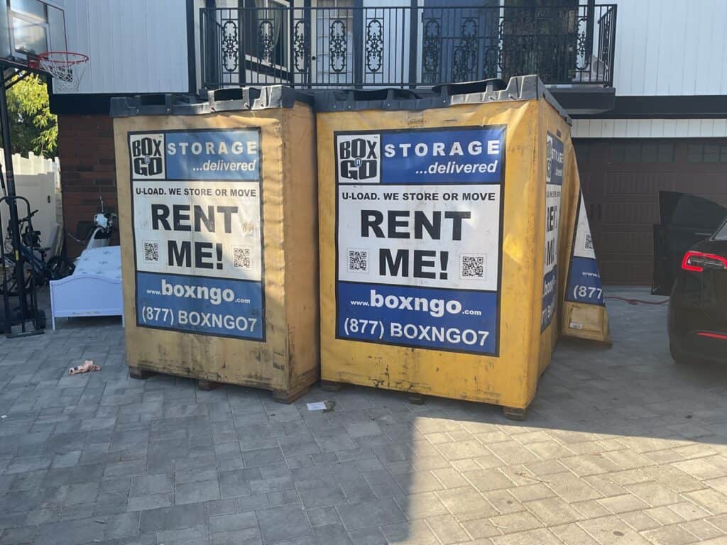 Storage units in Saugus placed in residential driveway