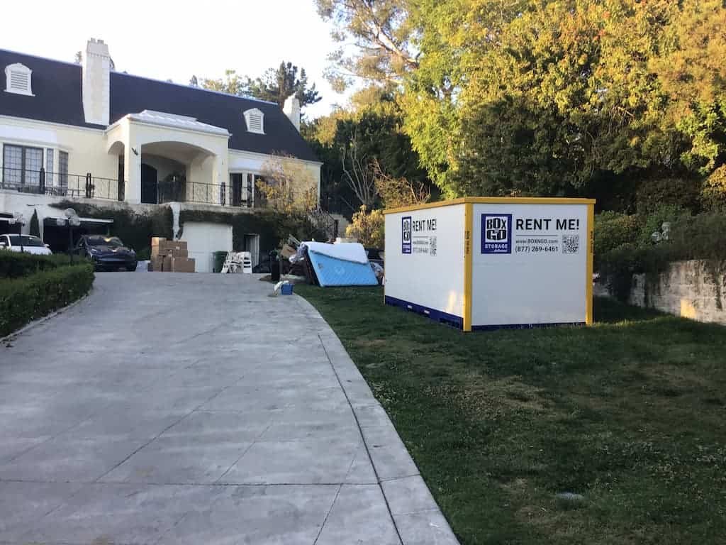 glendale storage facilities portable storage container placed at a residential location