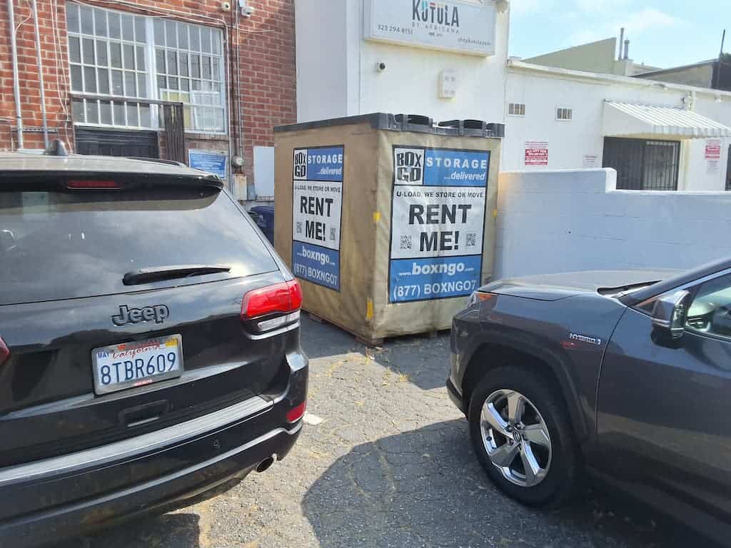 self storage venice ca featuring a portable unit on-site storage container positioned on a driveway for easy access