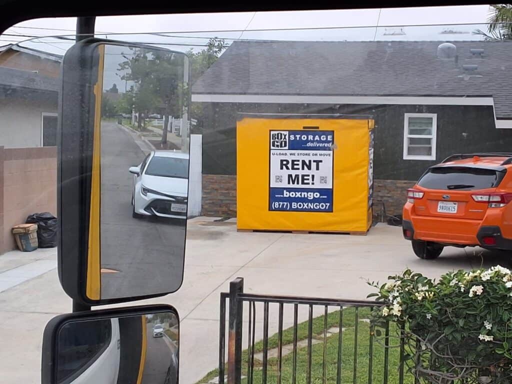Box-n-Go storage container at a commercial warehouse near West Hills