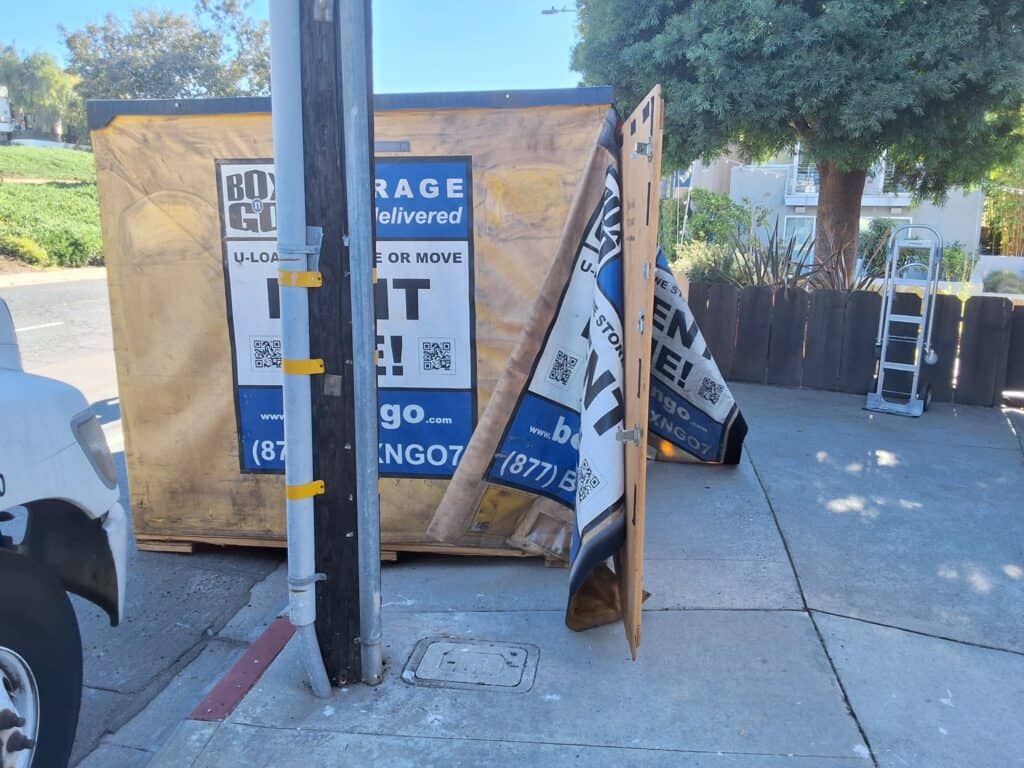 Box-n-Go portable storage container on driveway in Granada Hills CA