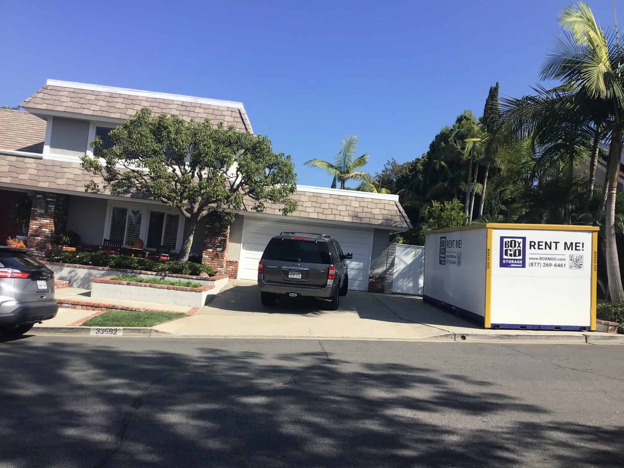 Driveway storage in Newhall CA with portable container