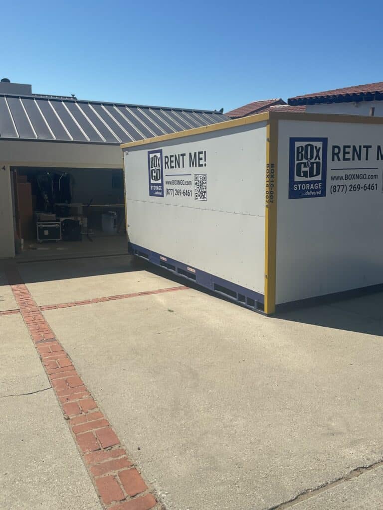 Storage Reseda CA container loaded with household items