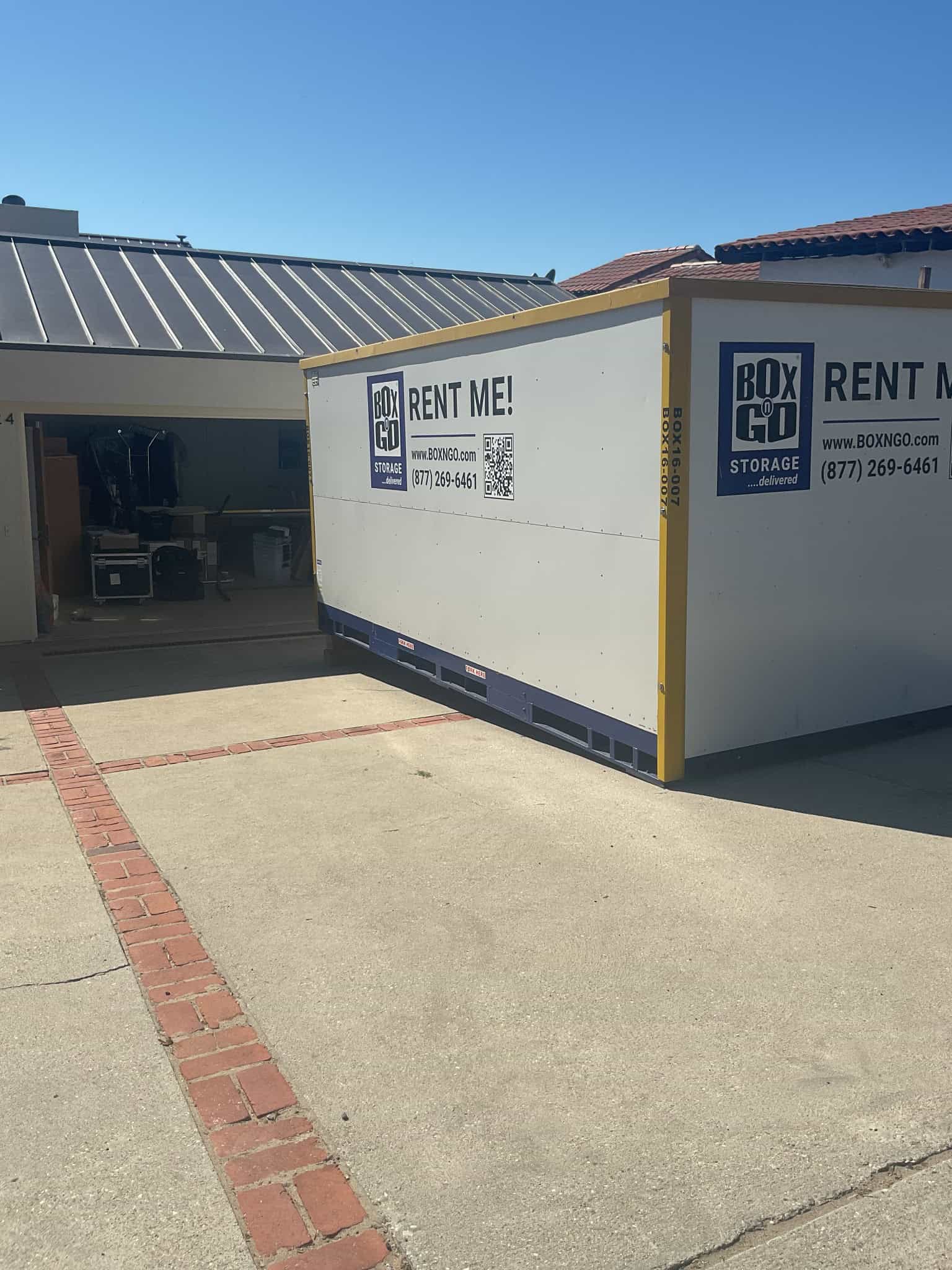 Storage Reseda CA container loaded with household items