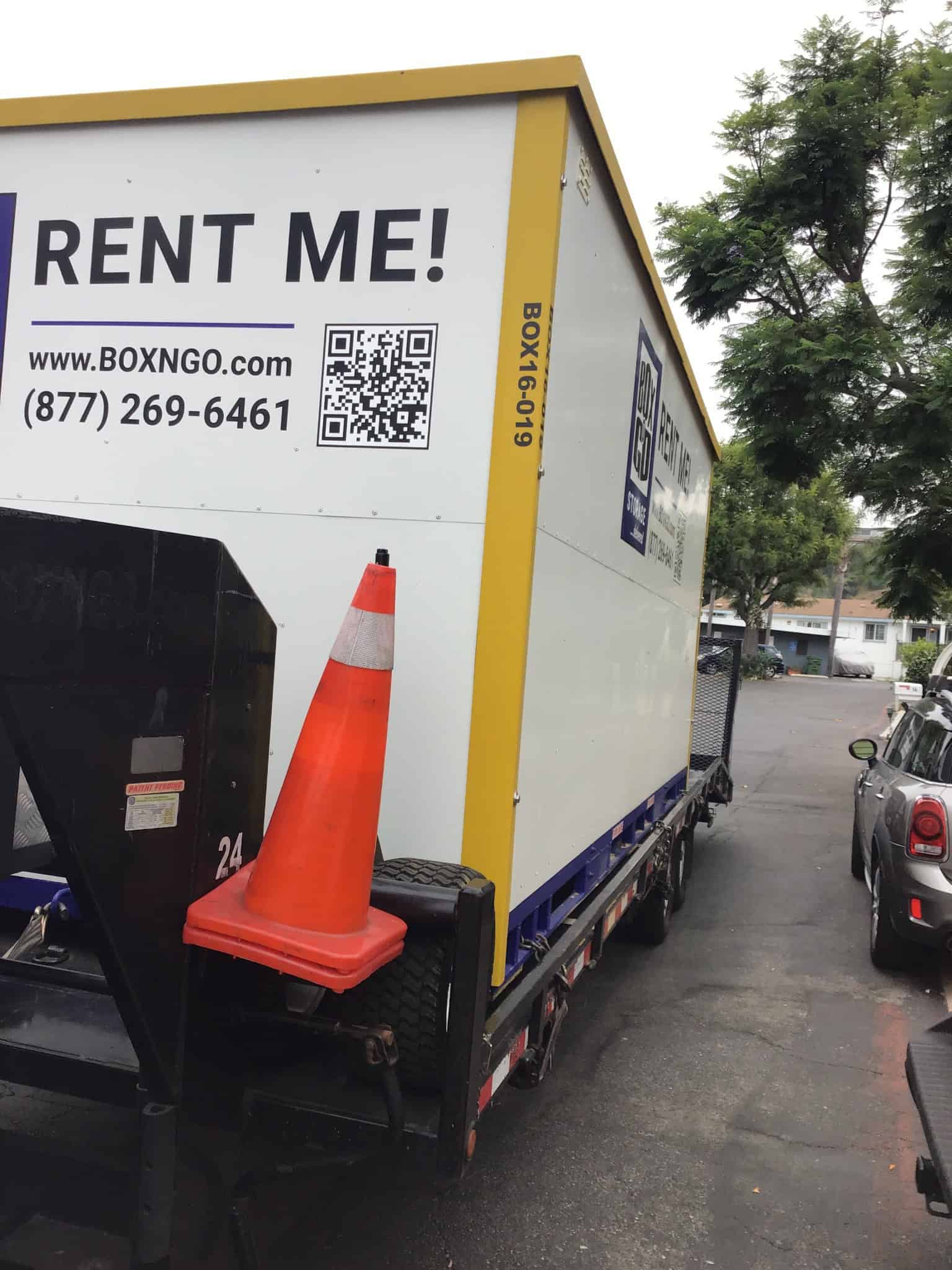 Storage container being loaded by a customer in San Fernando Valley CA