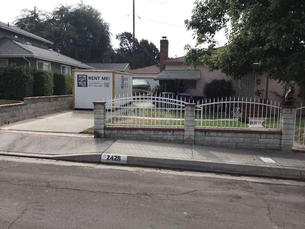 storage ontario ca weather-resistant storage container located near the property entrance