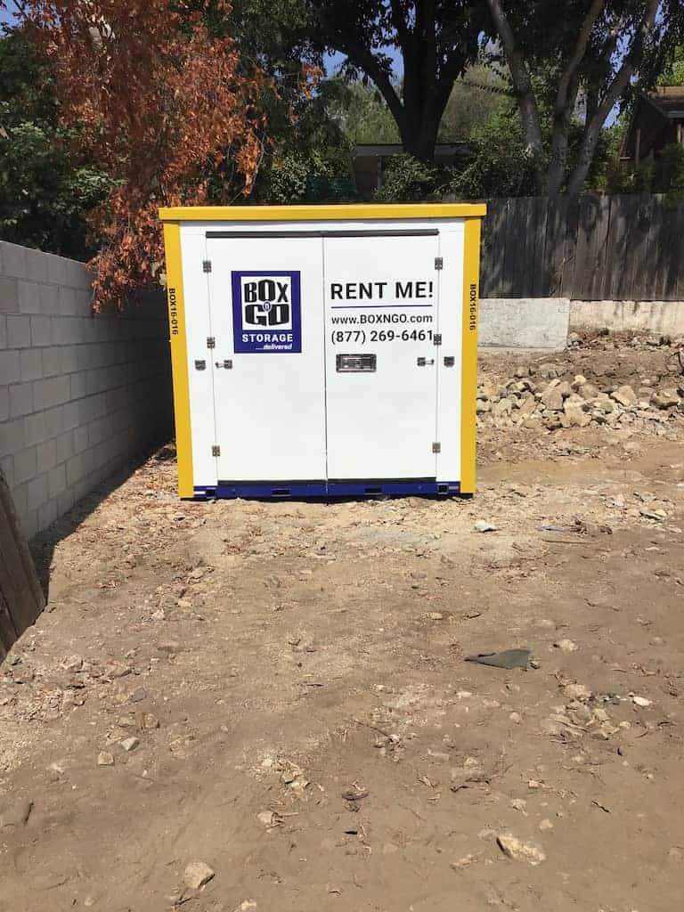 storage near lakewood with an on-site container portable storage container set curbside near residential parking