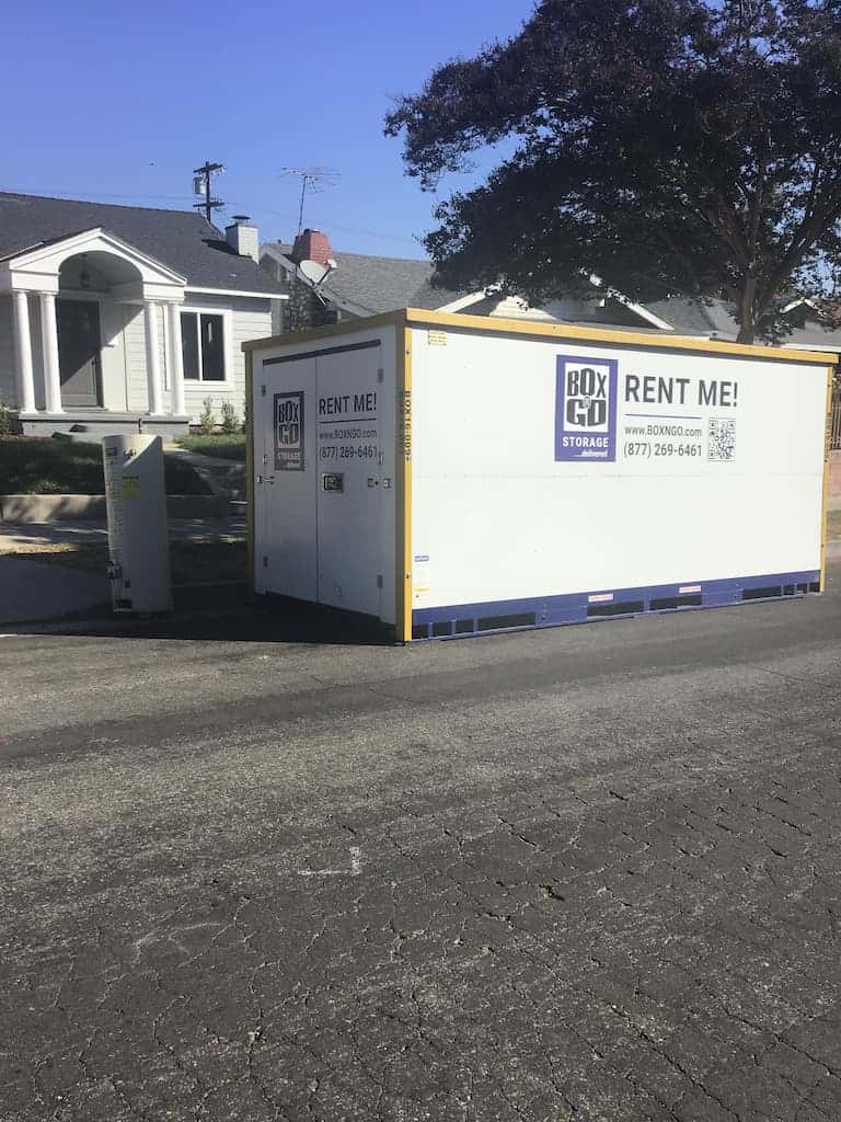 self storage south pasadena portable storage unit staged near the residence for easy drop-off and pickup